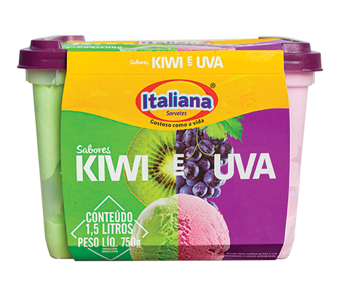 Sorvete de Kiwi e Uva