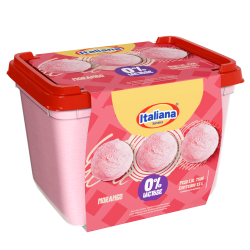 Sorvete Zero Lactose Morango