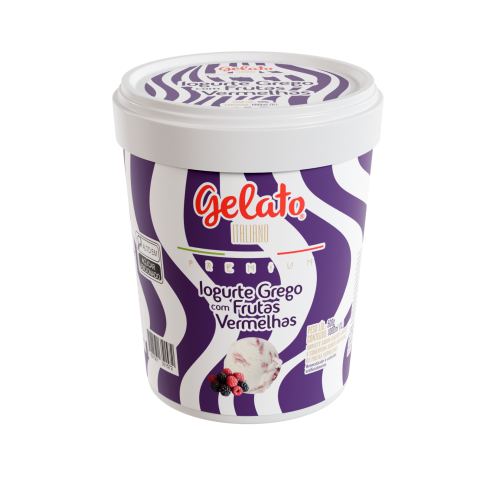 Gelato Iorgute Grego com Frutas Vermelhas