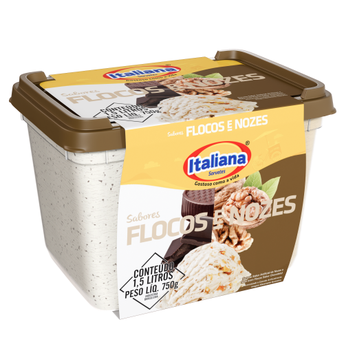 Sorvete de Flocos e Nozes