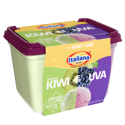 Sorvete de Kiwi e Uva