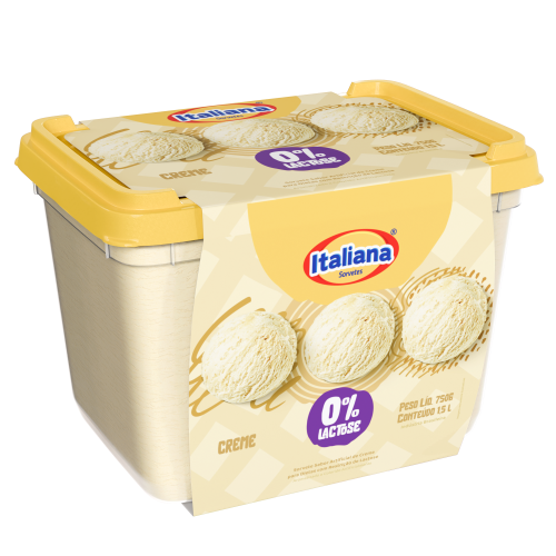 Sorvete Zero Lactose Creme